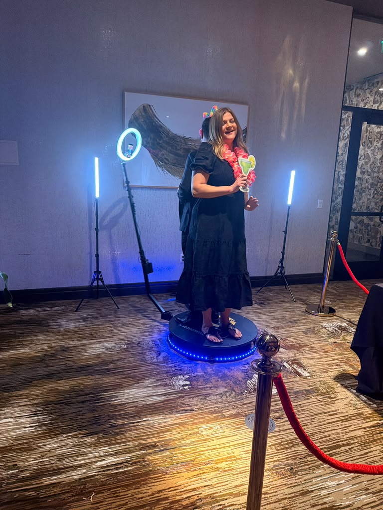 Guest enjoying a Pic360 VideoBooth experience